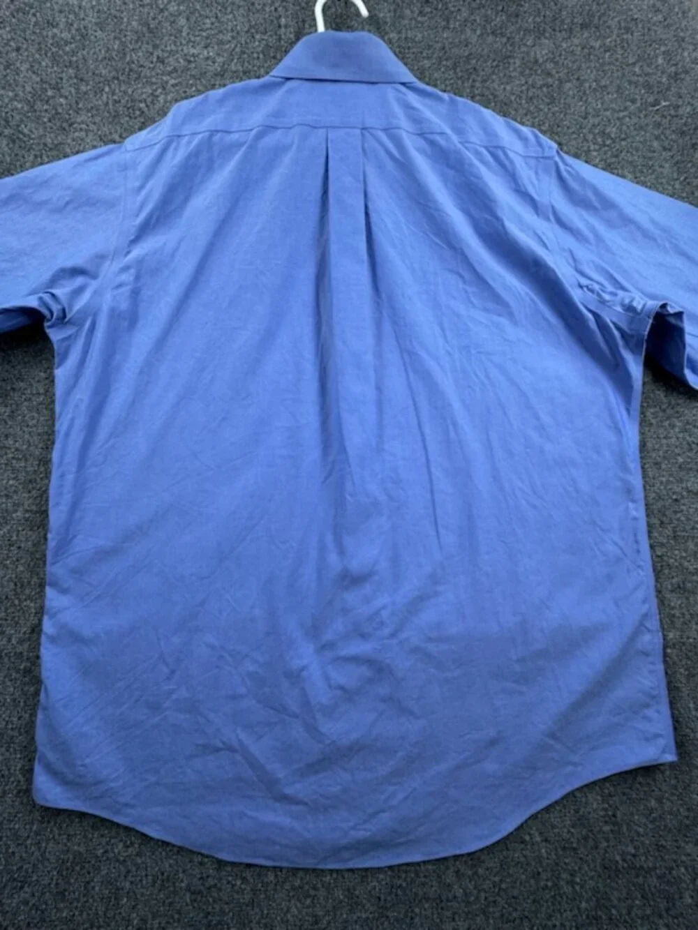 Brooks Brothers 17 4/5 Cotton Non-Iron Point Blue Mens Button Up Long Sleeve